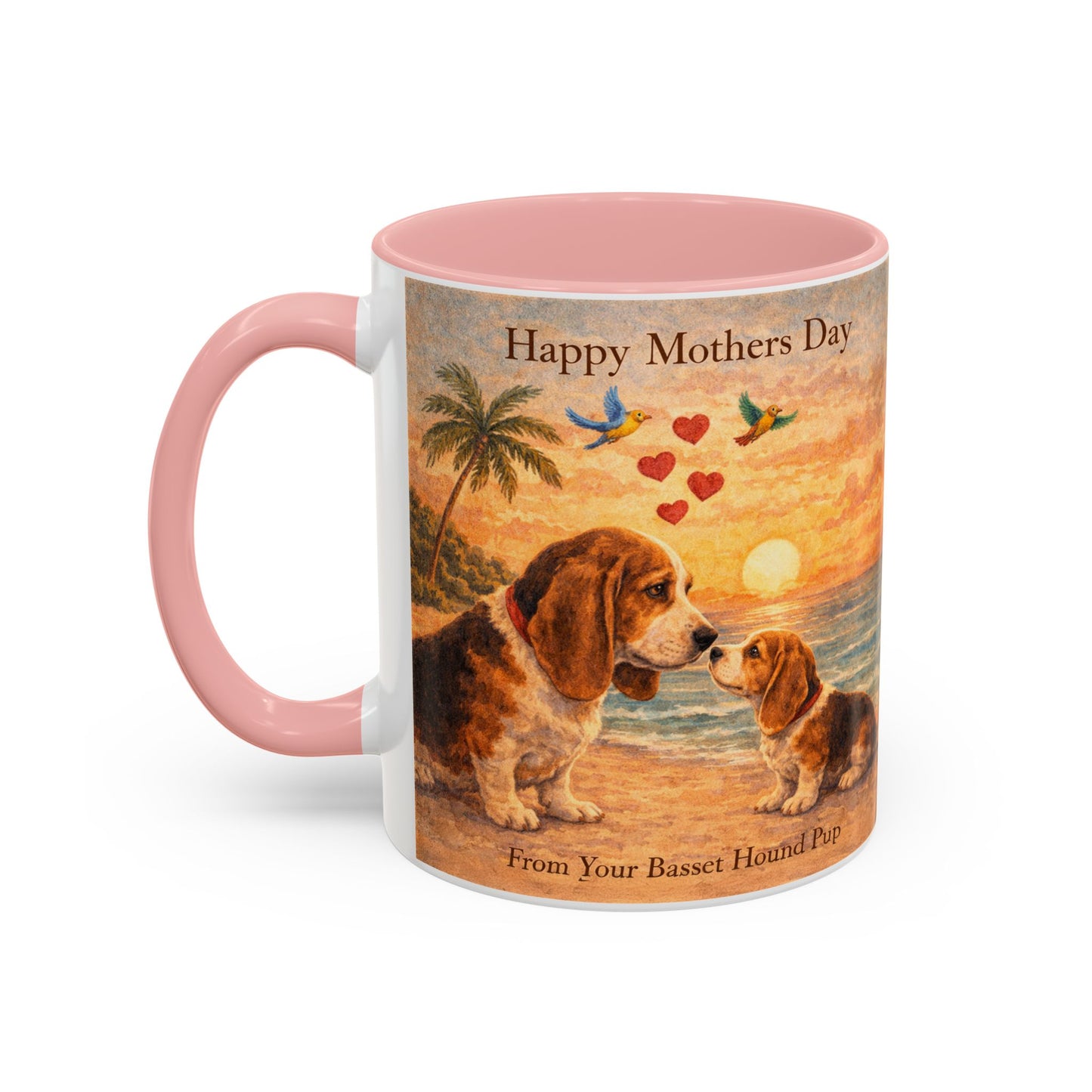Basset Hounds - Mother's Day Accent Coffee Mug (11, 15oz)