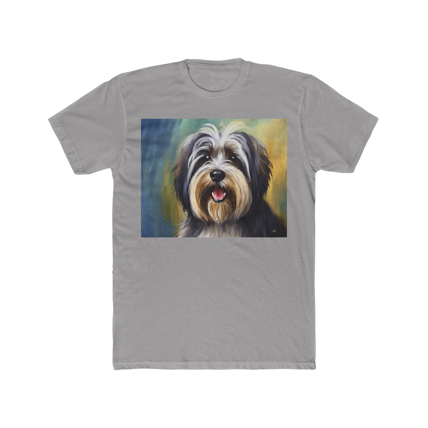 Tibetan Terrier Men's Fitted Cotton Crew Tee