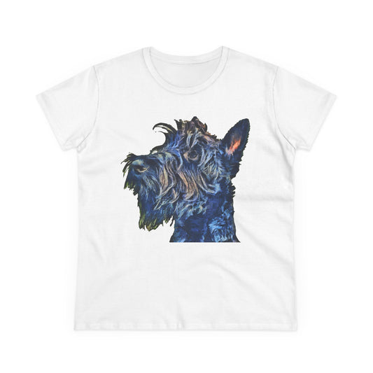 Scottish Terrier 'Scottie' Women's Midweight Cotton Tee