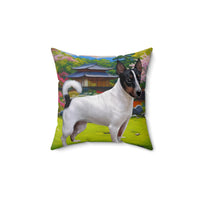 Japaneese Terrier  --  Adorable Dog-Themed Spun Polyester Square Pillow - Perfect for Pet Lovers!