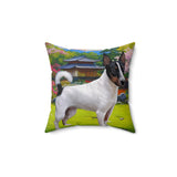 Japaneese Terrier  --  Adorable Dog-Themed Spun Polyester Square Pillow - Perfect for Pet Lovers!
