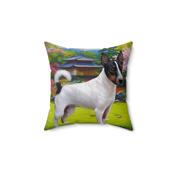 Japaneese Terrier  --  Adorable Dog-Themed Spun Polyester Square Pillow - Perfect for Pet Lovers!