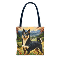 Black & Tan Shiba Inu  -  Polyester Tote Bag (AOP)