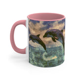 Dolphins 'Flip & Flop' Accent Coffee Mug, 11oz