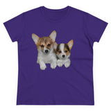 Welsh Corgi 'Cousins' Women's Midweight Cotton Tee