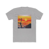 Big Sur Sunset at Pfeiffer Beach - --  Men's Fitted Cotton Crew Tee