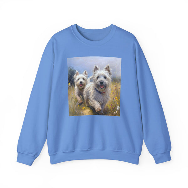 Cairn Terriers - "Run  Run"  - Unisex 50/50 Crewneck Sweatshirt