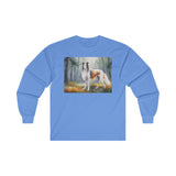 Borzoi 'Russian Wolfhound Cotton Long Sleeve Tee