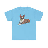 Boston Terrier - Brown & White  Unisex Heavy Cotton Tee