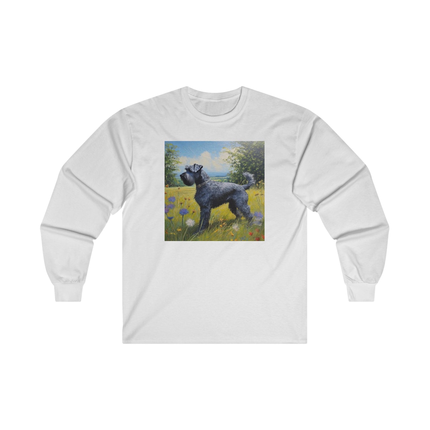 Charming Kerry Blue Terrier Classic Cotton Long Sleeve Tee