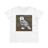Snowy White Owl Women's Midweight Cotton Tee