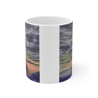 Eiffel Tower Sunset Ceramic Mug