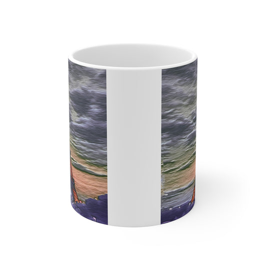 Eiffel Tower Sunset Ceramic Mug