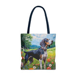 Bluetick Coonhound PolyesterTote Bag (AOP)