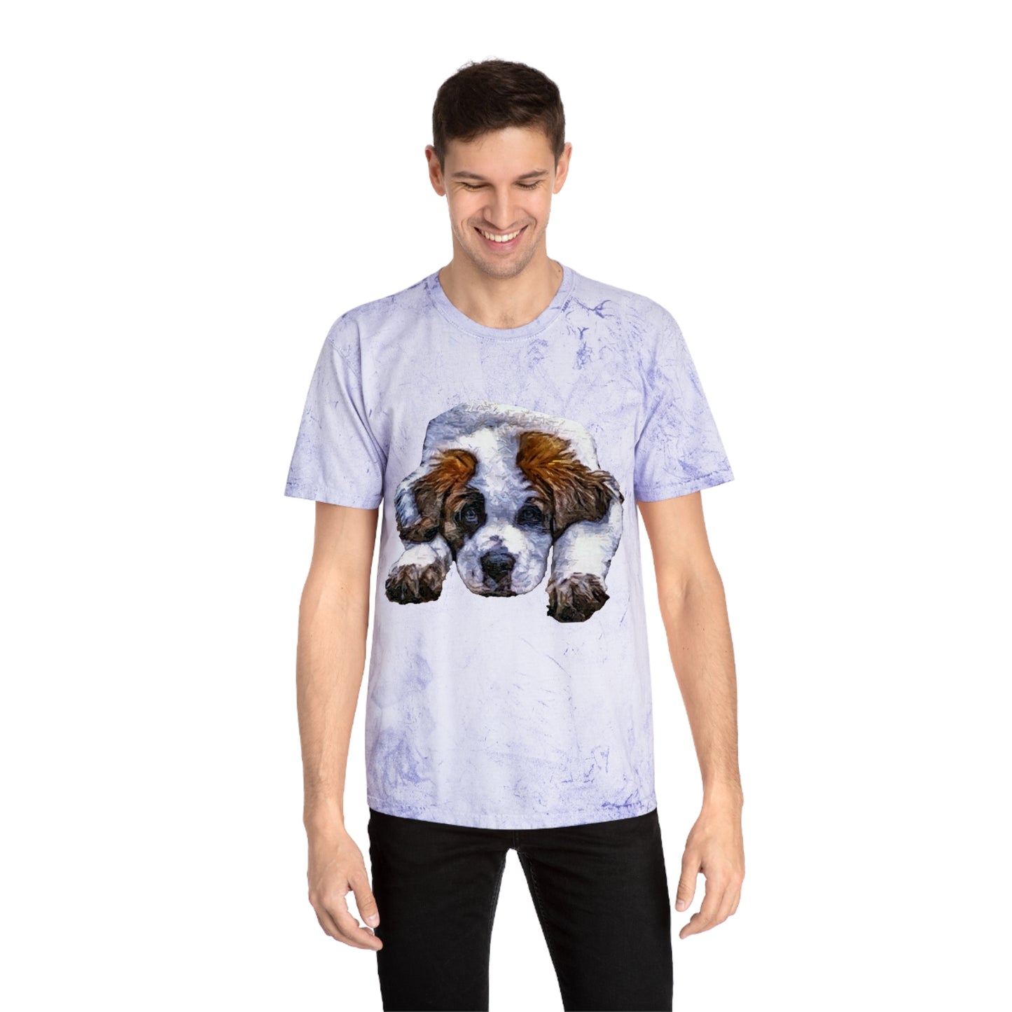 Saint Bernard 'Sontuc' Unisex Cotton Color Blast T-Shirt
