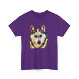 Siberian Husky 'Sacha' Unisex Heavy Cotton Tee