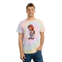 German Shorthair Pointer Unisex Tie-Dye Tee, Spiral