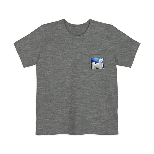 American Eskimo Dog Unisex Pocket T-shirt