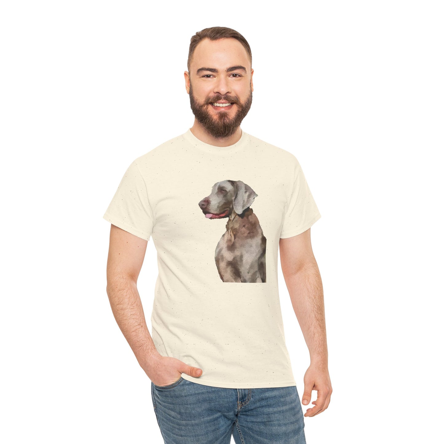 Weimaraner 'Rocky' Unisex Heavy Cotton Tee