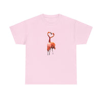 Flamingos - 'Love Birds'  Unisex Heavy Cotton Tee