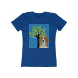 Beagle 'Hopper' Women's Slim Fit Ringspun Cotton T-Shirt
