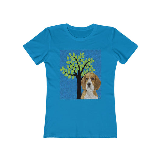 Beagle 'Hopper' Women's Slim Fit Ringspun Cotton T-Shirt