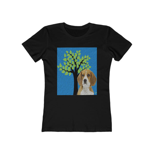 Beagle 'Hopper' Women's Slim Fit Ringspun Cotton T-Shirt