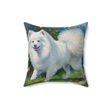 Japanese Spitz Spun Polyester Throw Pillow