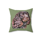 American Water Spaniel Spun Polyester Throw Pillow