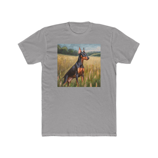 German Pinscher Men's Fitted Cotton Crew Tee