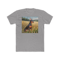 German Pinscher Men's Fitted Cotton Crew Tee
