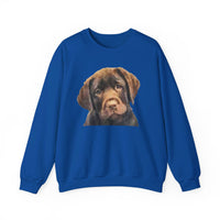 Chocolate Labrador Retriever Puppy Unisex 50/50 Crewneck Sweatshirt