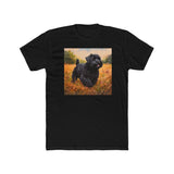 Black Russian Terrier - Men's Fitted Cotton Crew Tee