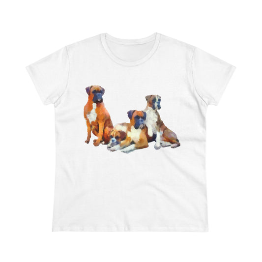 Boxer Quartet Women's Midweight Cotton Tee: Effortless Comfort