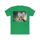 Yorkie #3 --  Men's Fitted Cotton Crew Tee