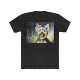 Yorkie #3 --  Men's Fitted Cotton Crew Tee