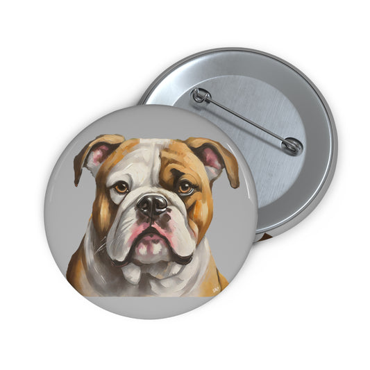 American Bulldog Metal Pinback Buttons: Artistry in Accessory