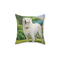 Hungarian Kuvasz Spun Polyester Throw Pillow