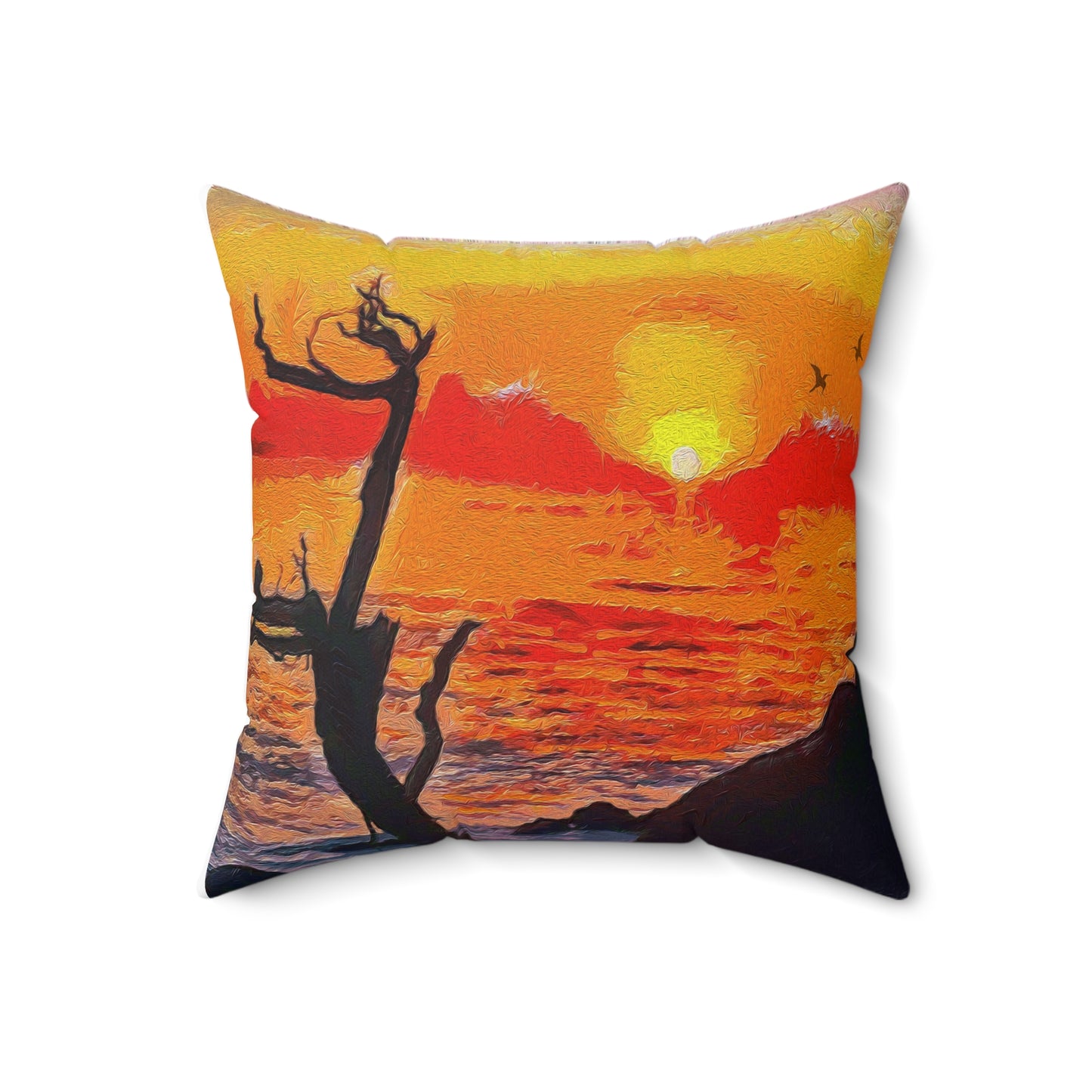 Big Sur Sunset at Pfeiffer Beach - Spun Polyester Throw Pillow
