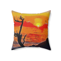 Big Sur Sunset at Pfeiffer Beach - Spun Polyester Throw Pillow