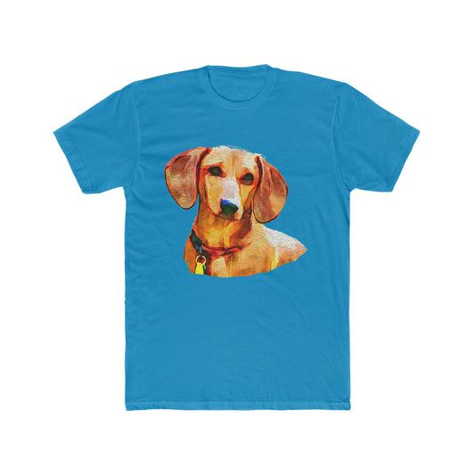 Dachshund 'Daisy' Men's Fitted Cotton Crew Tee