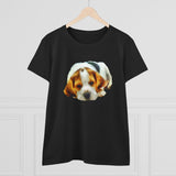 English Foxhound 'Sheeba' Women's Midweight Cotton Tee