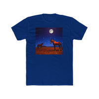 Horses in the Moonlight - Men's Cotton Crew Tee