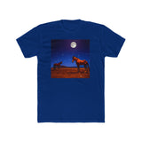 Horses in the Moonlight - Men's Cotton Crew Tee