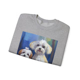 Maltese Dogs Unisex 50/50 Crewneck Sweatshirt