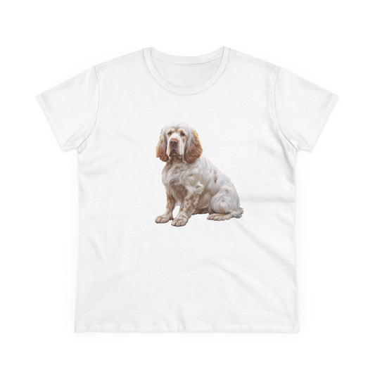 Clumber Spaniel Women's Midweight Cotton Tee