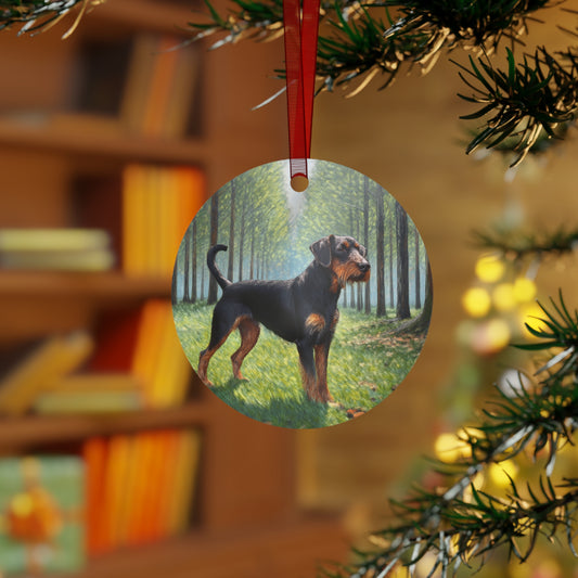 Jagdterrier Christmas Tree Metal Ornaments