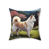 Kishu Ken - Spun Polyester Throw Pillow