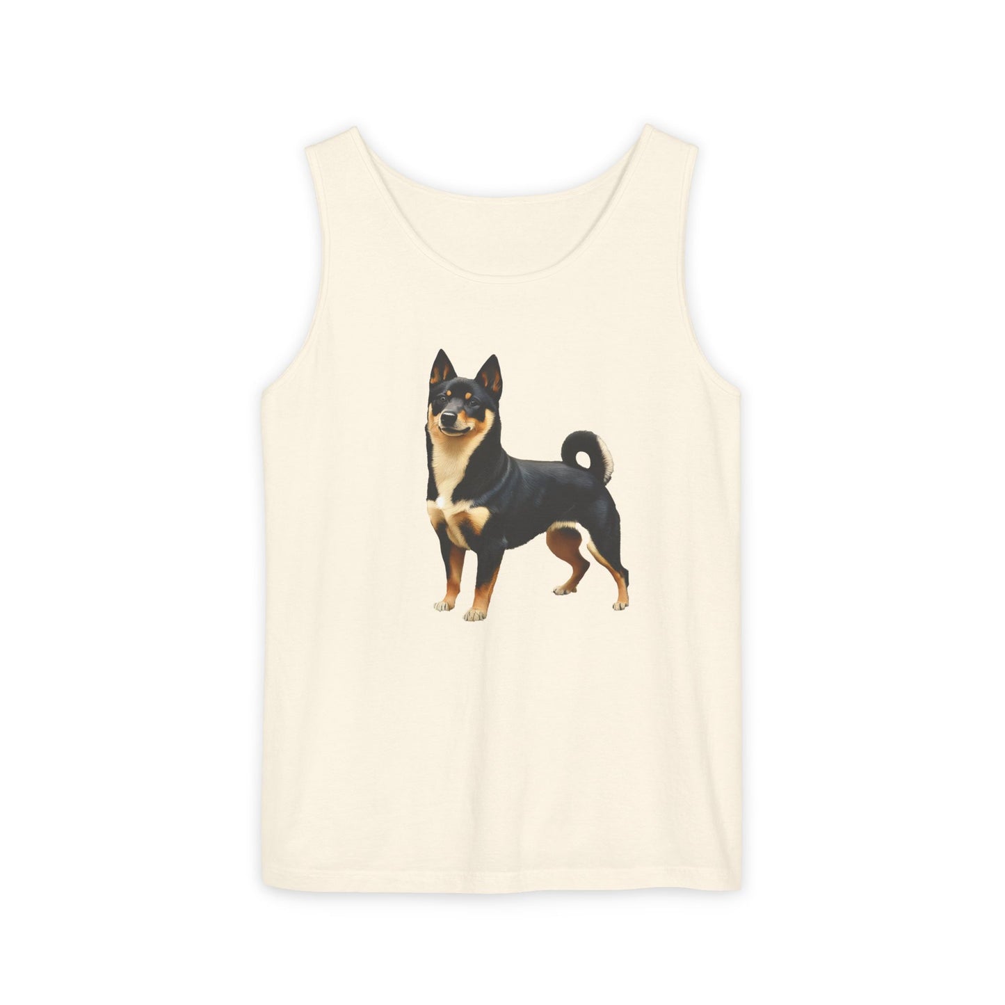 Black & Tan Shiba Inu Unisex Relaxed Fit Garment-Dyed Tank Top