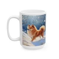 Finnish Spitz Ceramic Mug,  Two Sizes